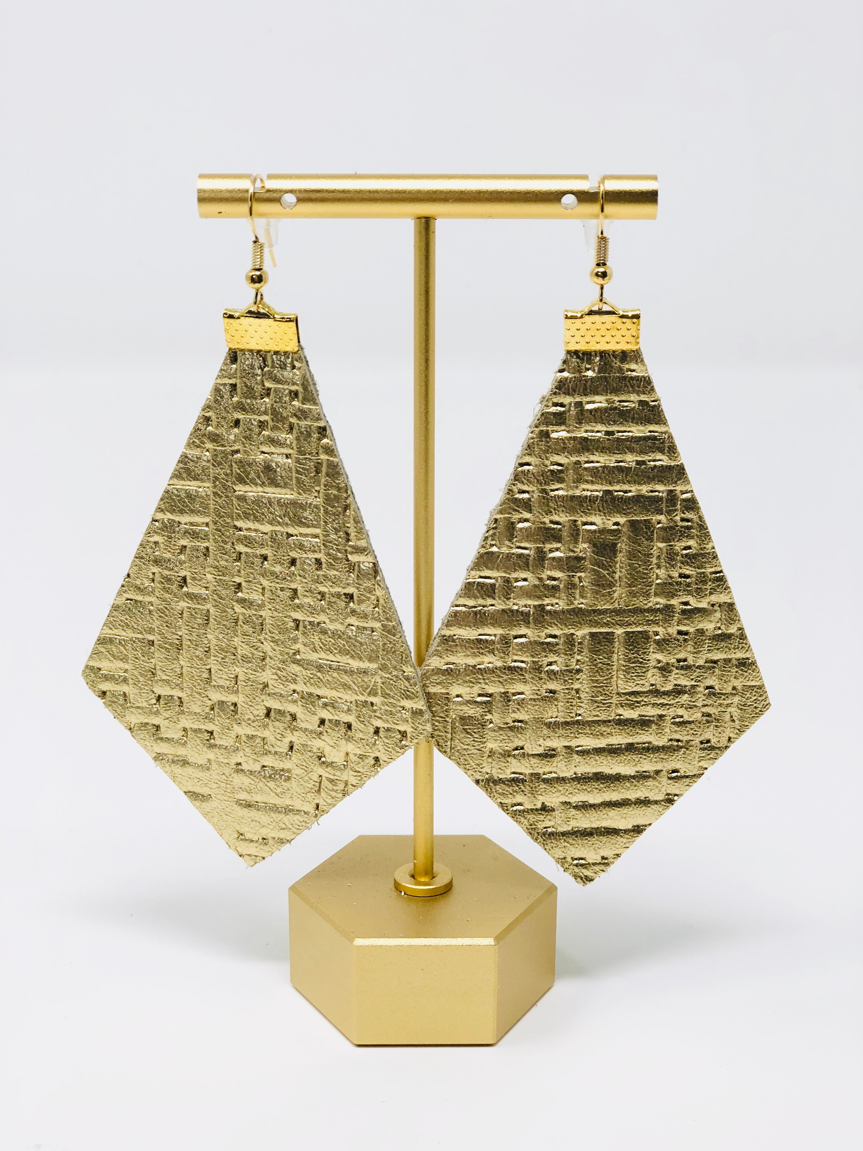 Gold Metallic Basket Weave - Large