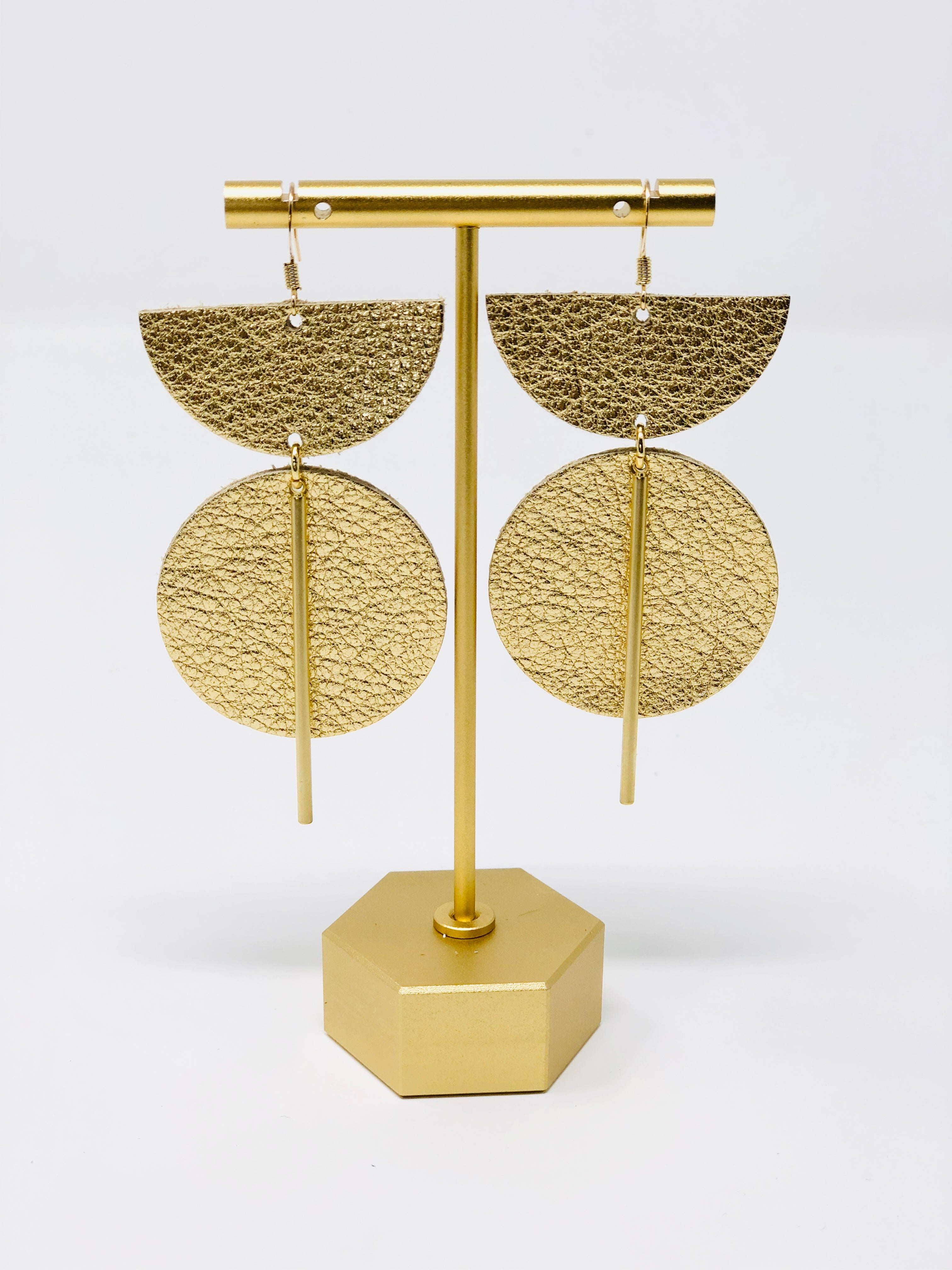Gold Metallic Circulars with Gold Hardware - Small